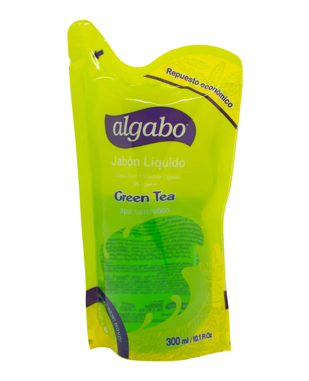 Jabon Liquido Algabo Green tea Repuesto Económico300 Ml